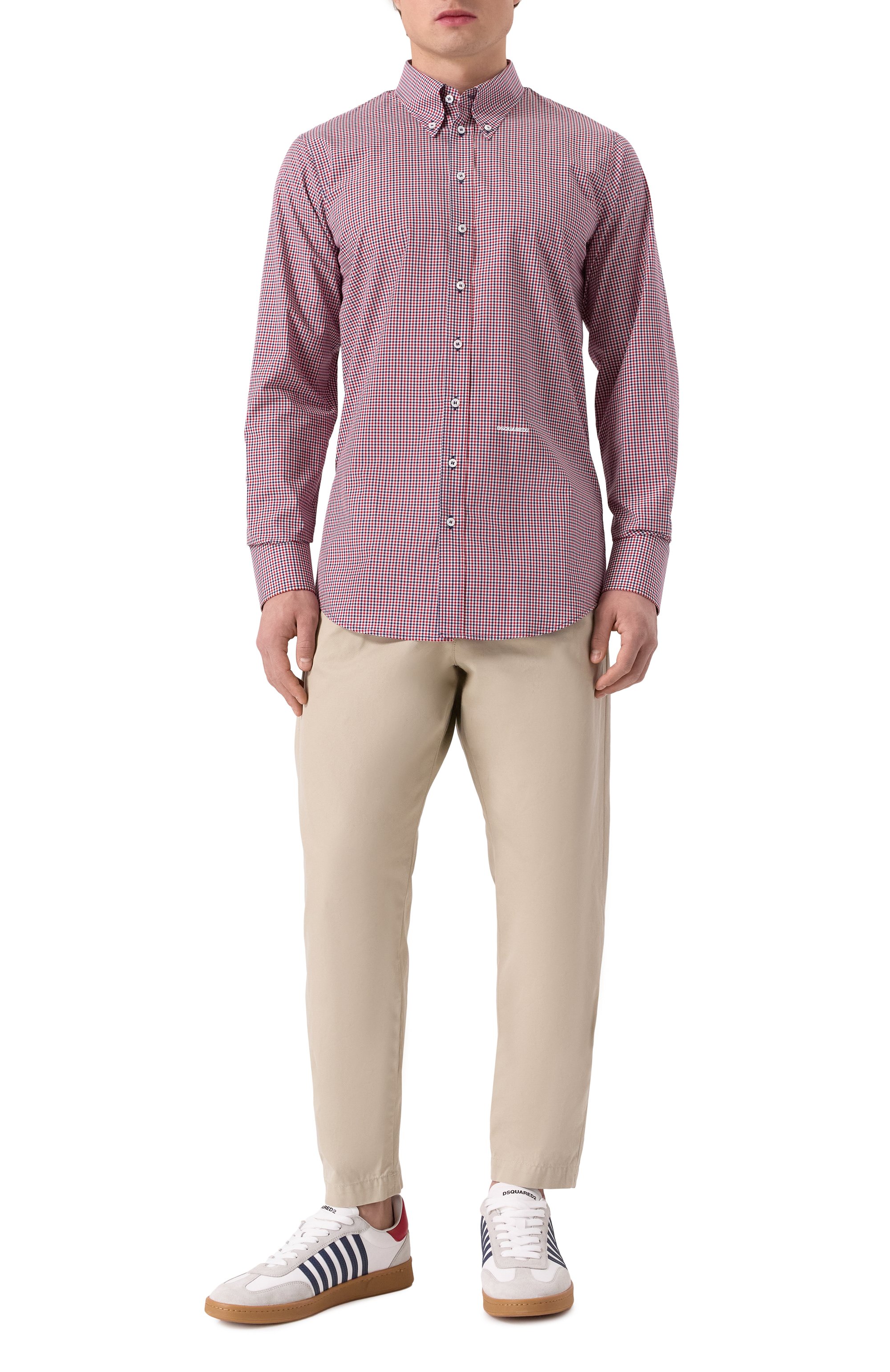 Хлопковая рубашка DSQUARED2 разноцветного цвета по цене 67300 руб., арт. S74DM0892/D35162, фото 2 Хлопковая рубашка DSQUARED2, арт. S74DM0892/D35162, фото 2