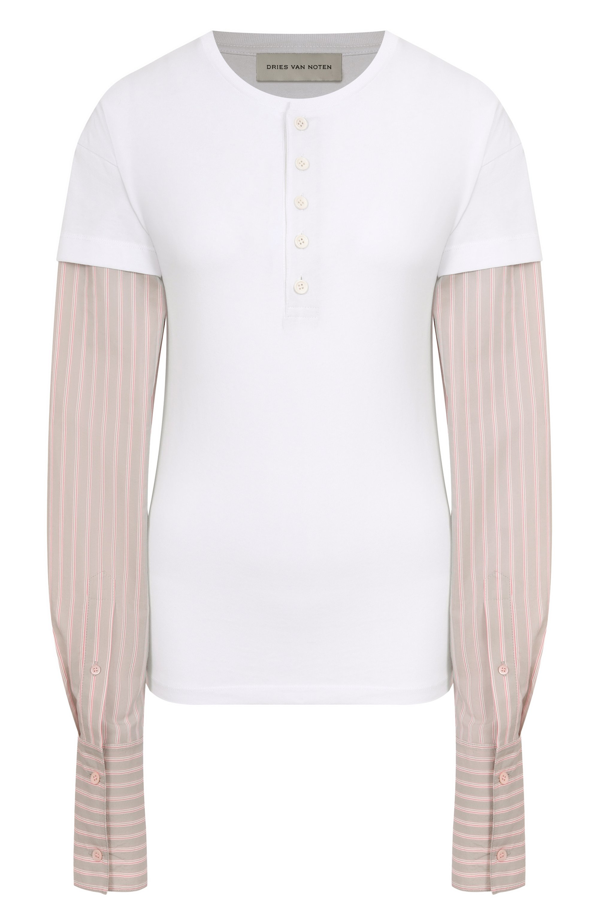 Хлопковый лонгслив-хенли DRIES VAN NOTEN, арт. 251-011156-1603, фото 1