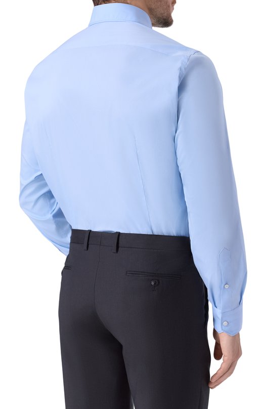 Хлопковая сорочка Zilli CLAB03M010813037U/N030 Голубой  CLAB03M010813037U/N030 Фото 4