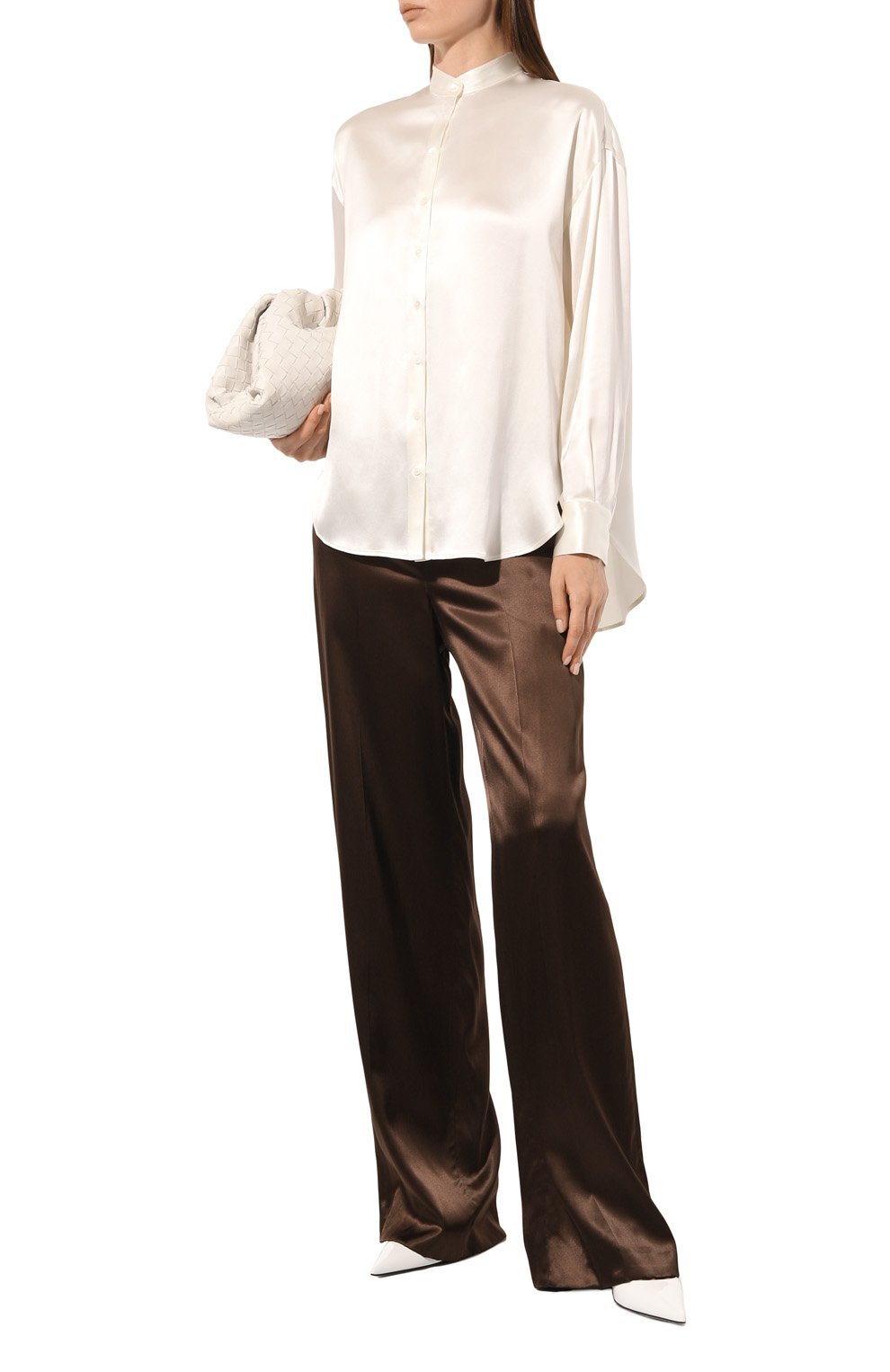 Шелковая рубашка NOBLE&BRULEE кремового цвета по цене 71000 руб., арт. NB10/131222/1, фото 2 Шелковая рубашка NOBLE&BRULEE, арт. NB10/131222/1, фото 2