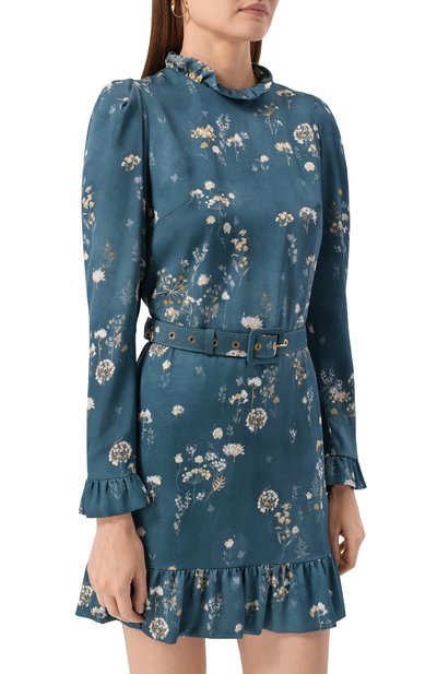 Шелковое платье OLOLOL бирюзового цвета по цене 79000 руб., арт. OLD220B/1010.FI505, фото 3 Шелковое платье OLOLOL, арт. OLD220B/1010.FI505, фото 3