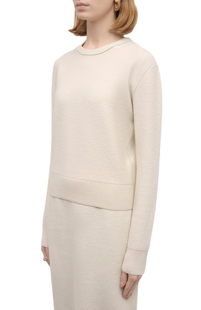 Шерстяной свитер BOTTEGA VENETA белого цвета по цене 99300 руб., арт. 664712/V0ZR0, фото 3 Шерстяной свитер BOTTEGA VENETA, арт. 664712/V0ZR0, фото 3