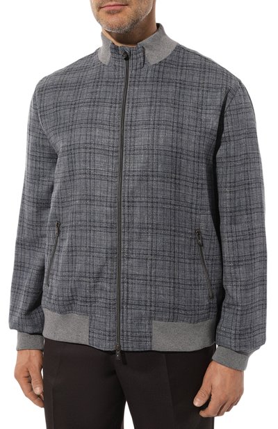 Бомбер из шелка и льна CAPOBIANCO синего цвета по цене 95500 руб., арт. MB0M.BG00./58-60, фото 3 Бомбер из шелка и льна CAPOBIANCO, арт. MB0M.BG00./58-60, фото 3