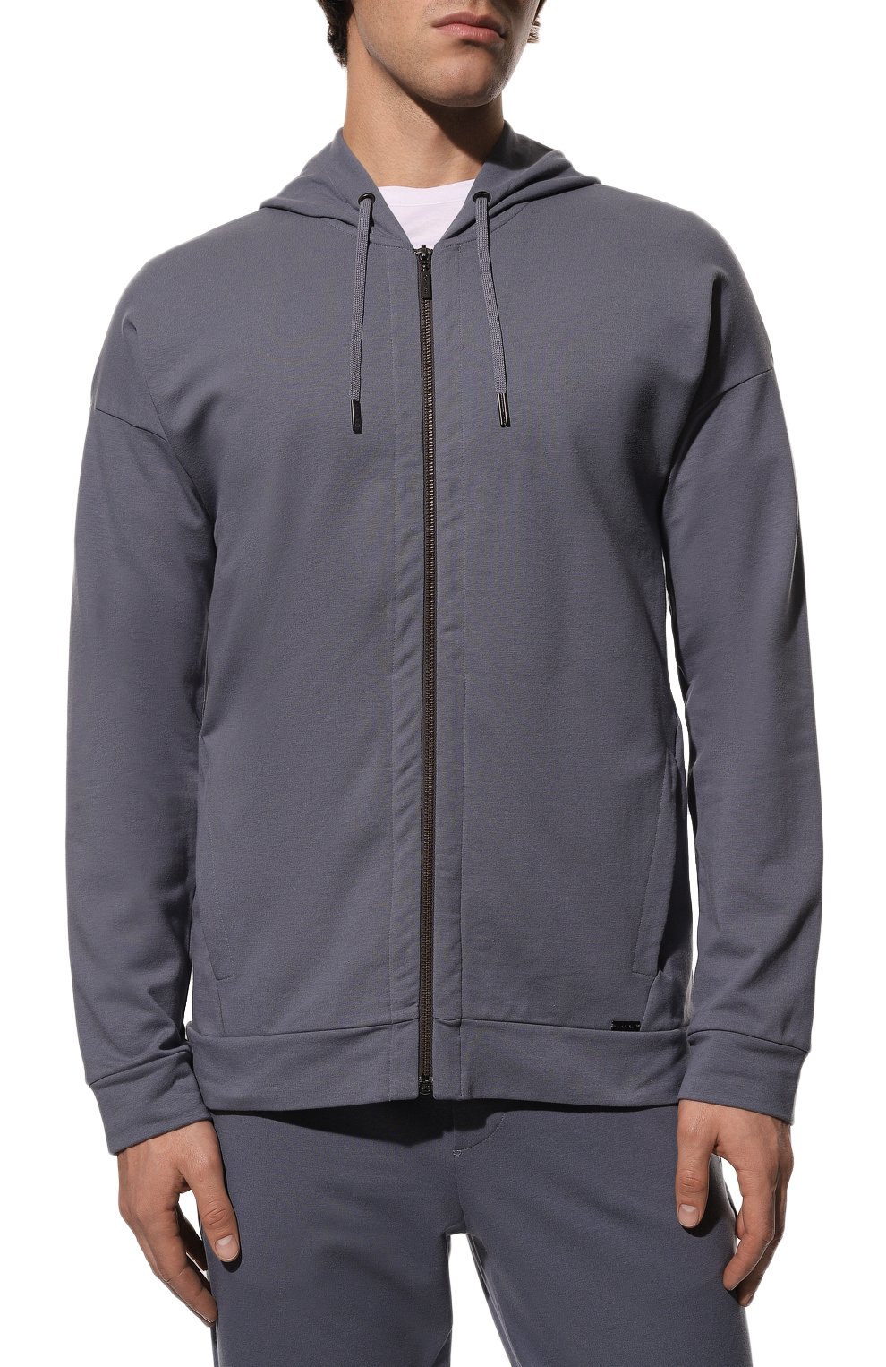 Хлопковая толстовка HANRO серого цвета по цене 25950 руб., арт. 075952., фото 3 Хлопковая толстовка HANRO, арт. 075952., фото 3