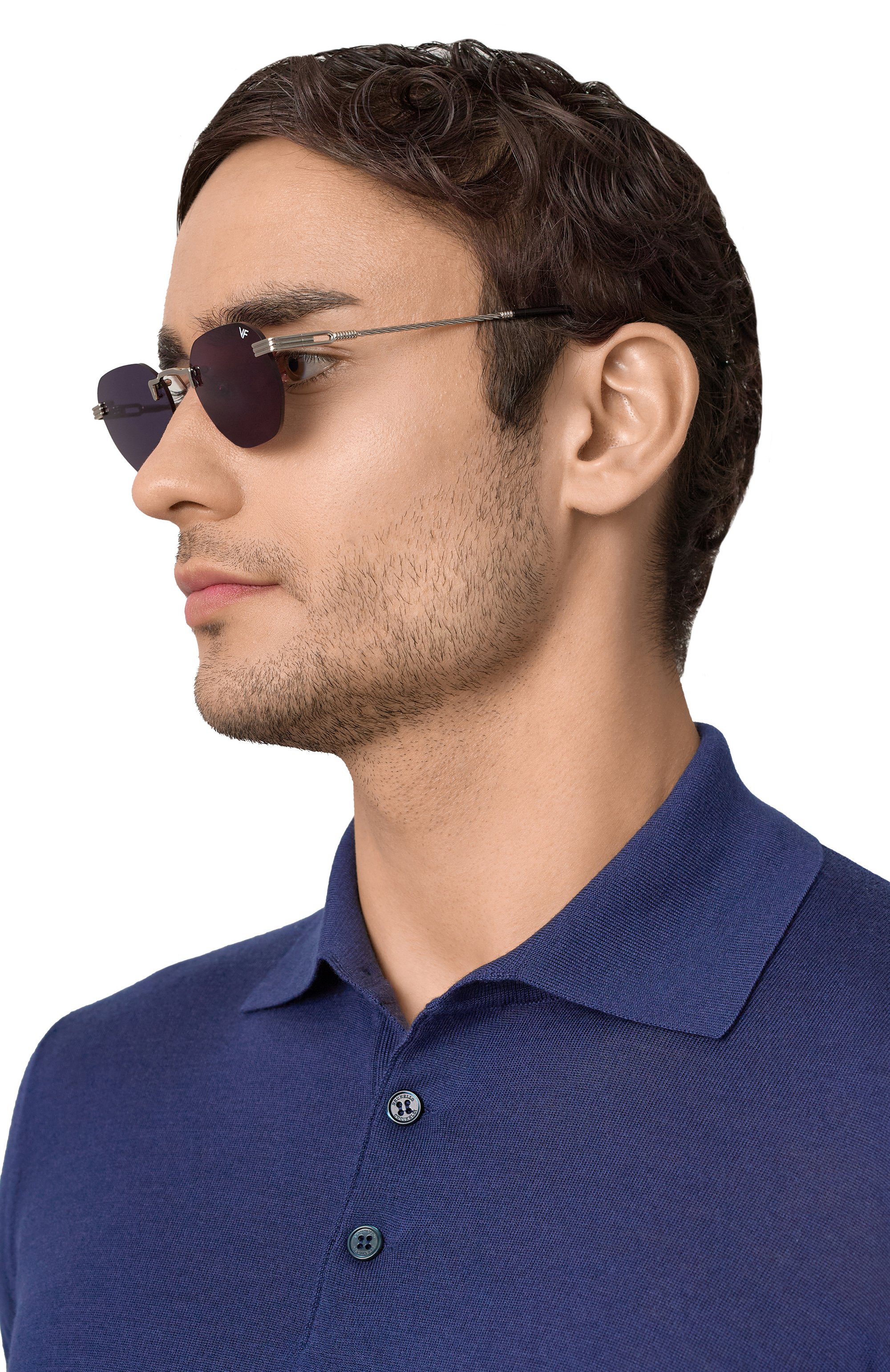 Солнцезащитные очки VINTAGE FRAMES, арт. DETR0IT PLAYER 24KT WHITE G0LD/BLACK, фото 2