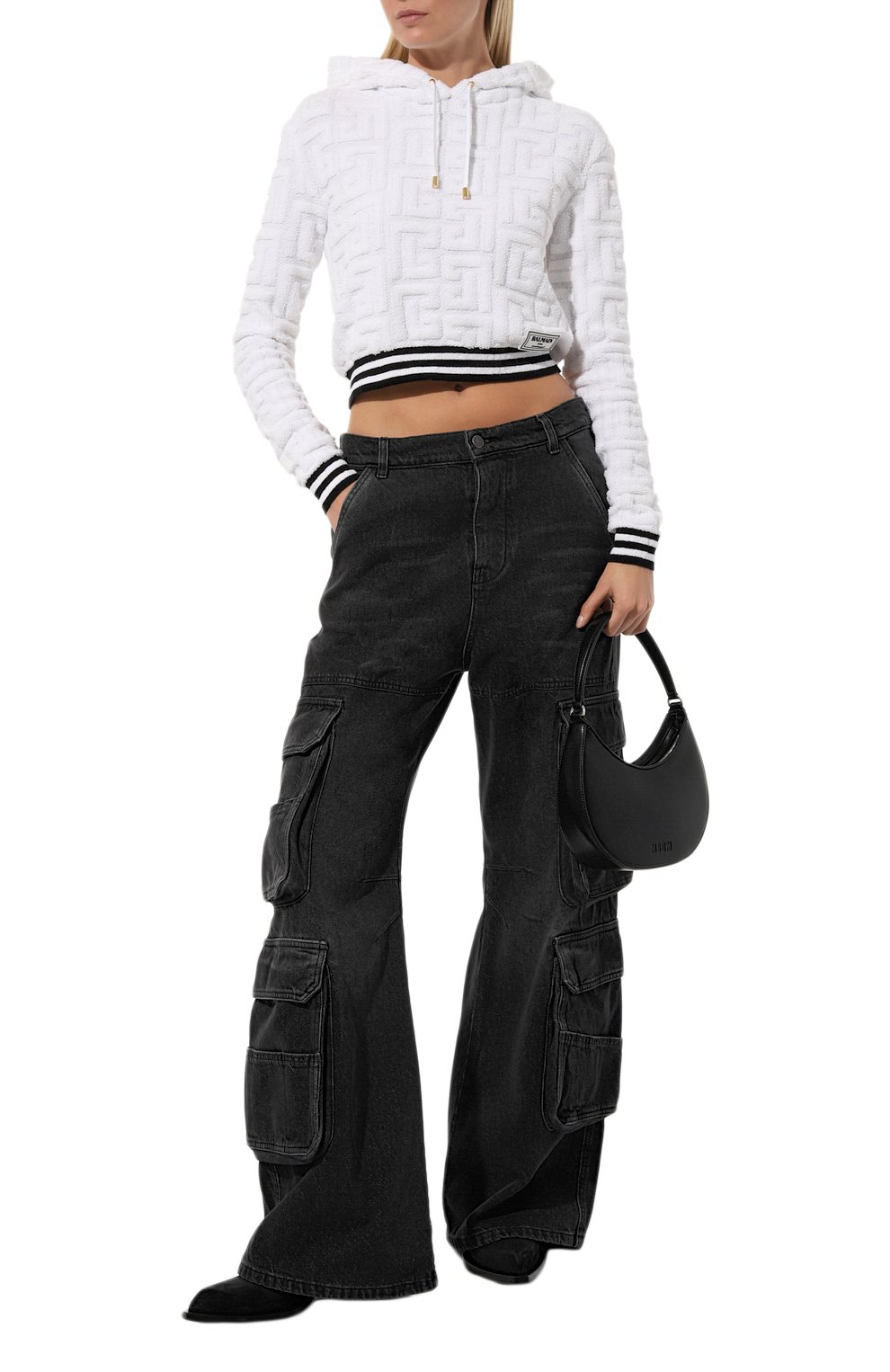 Хлопковое худи BALMAIN, арт. AF2JP005KE54, фото 2