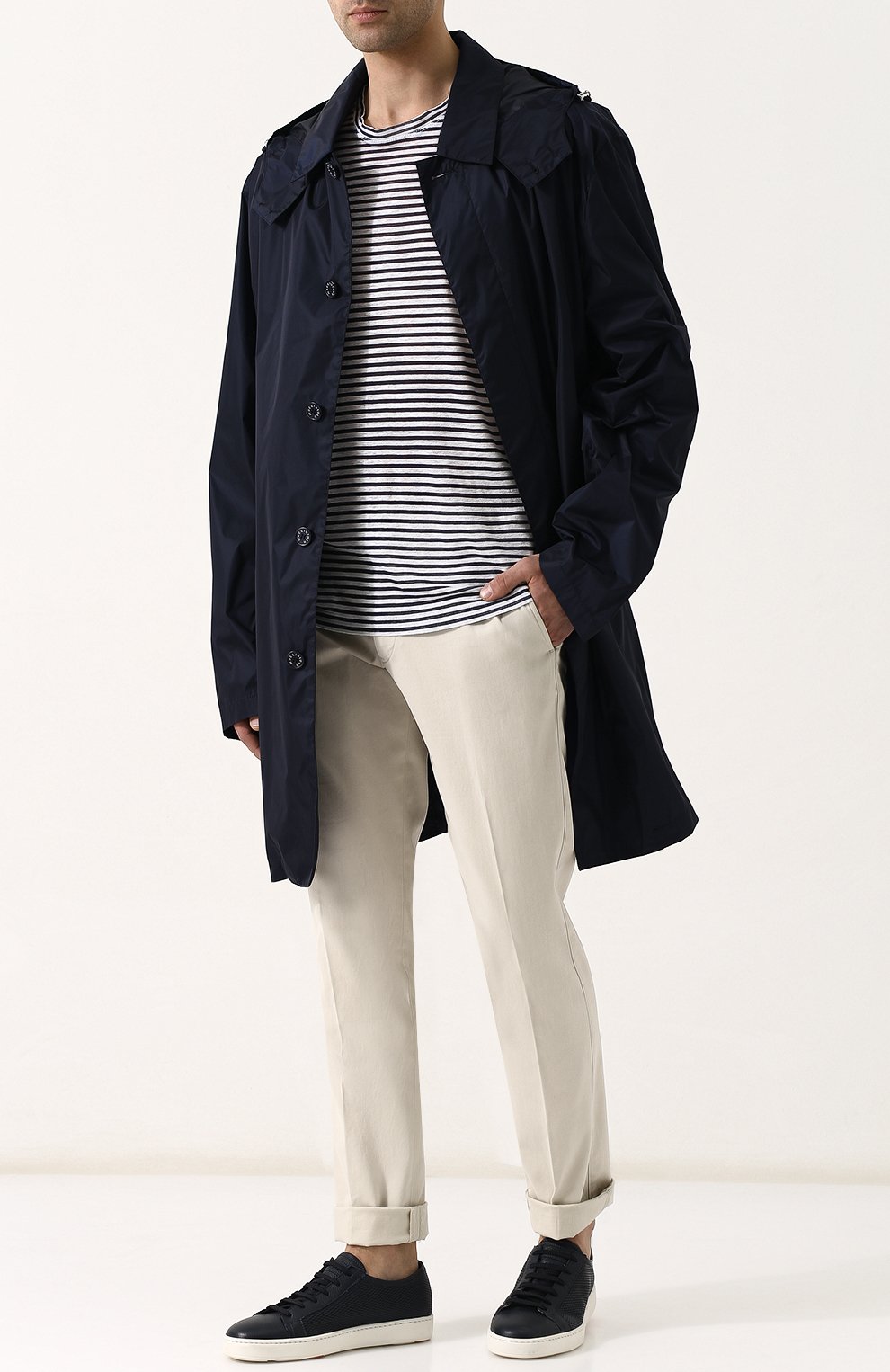 Однобортный плащ на пуговицах с капюшоном MACKINTOSH, арт. GENTS GM-043B/E901/E901, фото 2