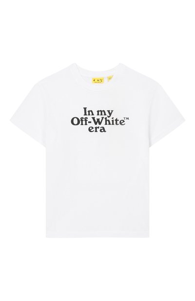 Хлопковая футболка OFF-WHITE, арт. 0BAA002S26JER007