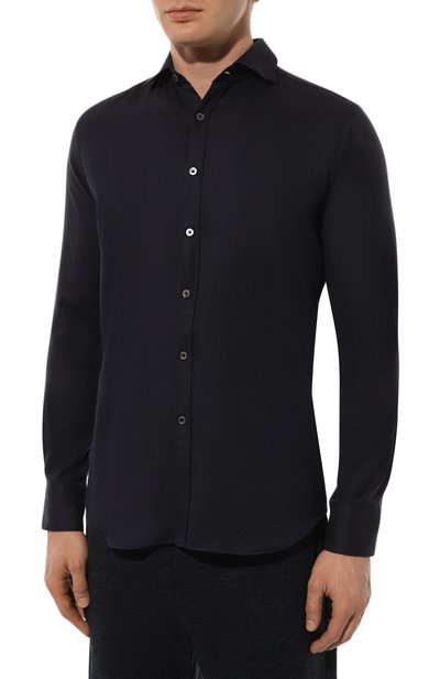 Рубашка из хлопка и лиоцелла CANALI, арт. CSL70B1/GL03355, фото 3