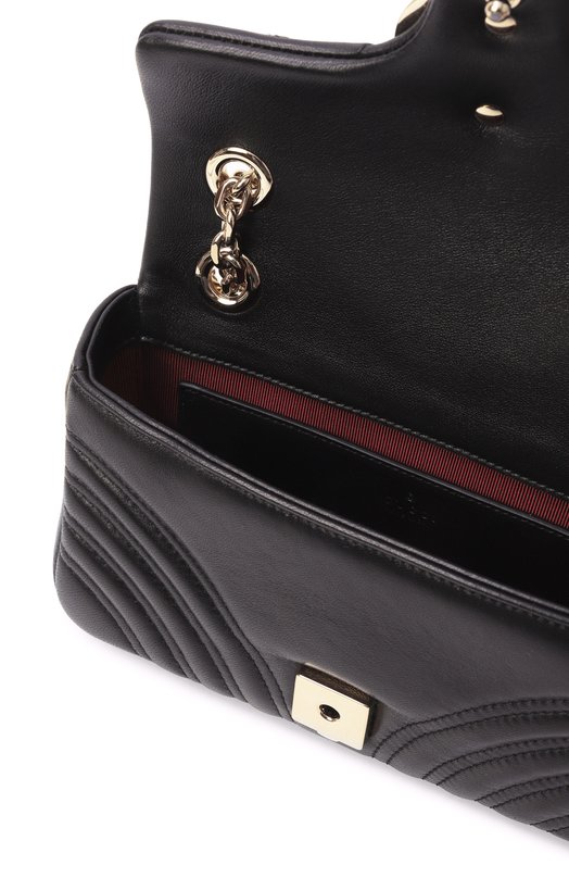 Сумка GG Marmont small Gucci 837280/AAE38 Чёрный  837280/AAE38 Фото 5