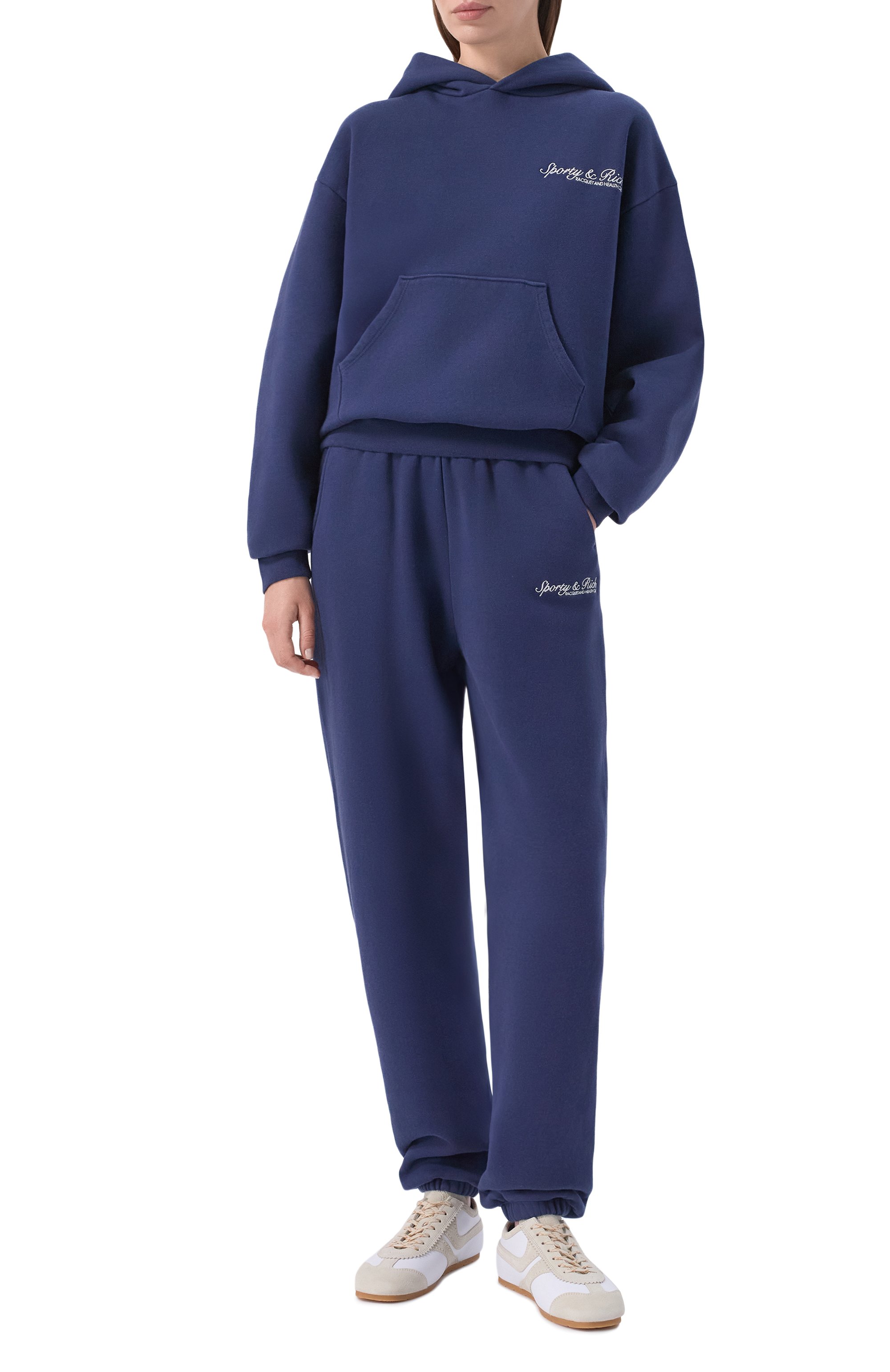 Хлопковое худи SPORTY AND RICH, арт. ST09575325BL106, фото 2