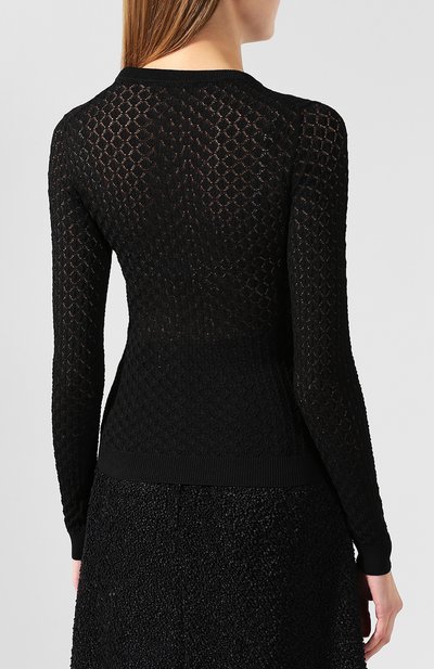 Пуловер из вискозы DOLCE & GABBANA черного цвета по цене 85700 руб., арт. FX455T/JAIC0, фото 4 Пуловер из вискозы DOLCE & GABBANA, арт. FX455T/JAIC0, фото 4