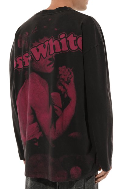 Хлопковый лонгслив OFF-WHITE, арт. 0MAB091F24JER006, фото 4