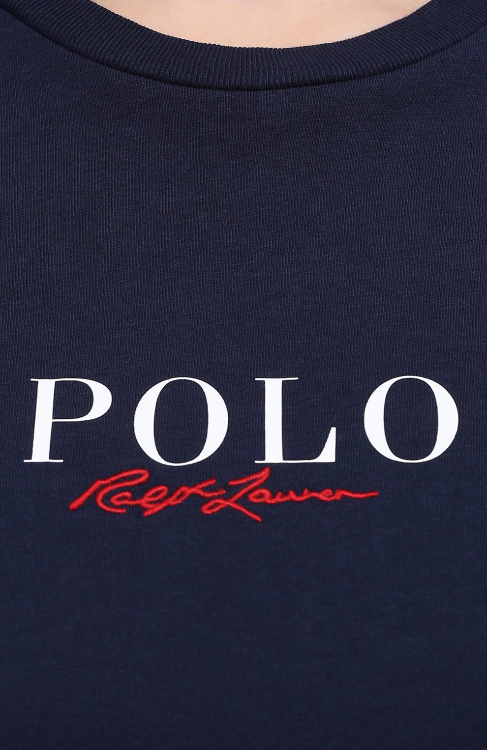 Хлопковая футболка POLO RALPH LAUREN темно-синего цвета по цене 7875 руб., арт. 211838118, фото 5 Хлопковая футболка POLO RALPH LAUREN, арт. 211838118, фото 5