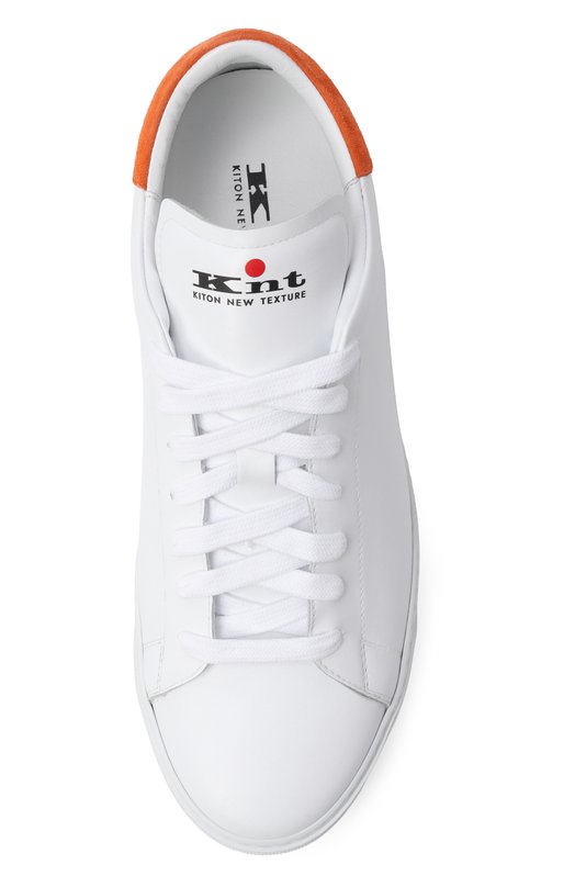 Кожаные кеды Kiton USSK059N01411_001 Белый  USSK059N01411_001 Фото 5