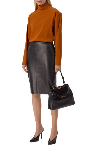 Сумка peekaboo soft medium FENDI черного цвета по цене 739000 руб., арт. 8BN353/A0VH, фото 3 Сумка peekaboo soft medium FENDI, арт. 8BN353/A0VH, фото 3