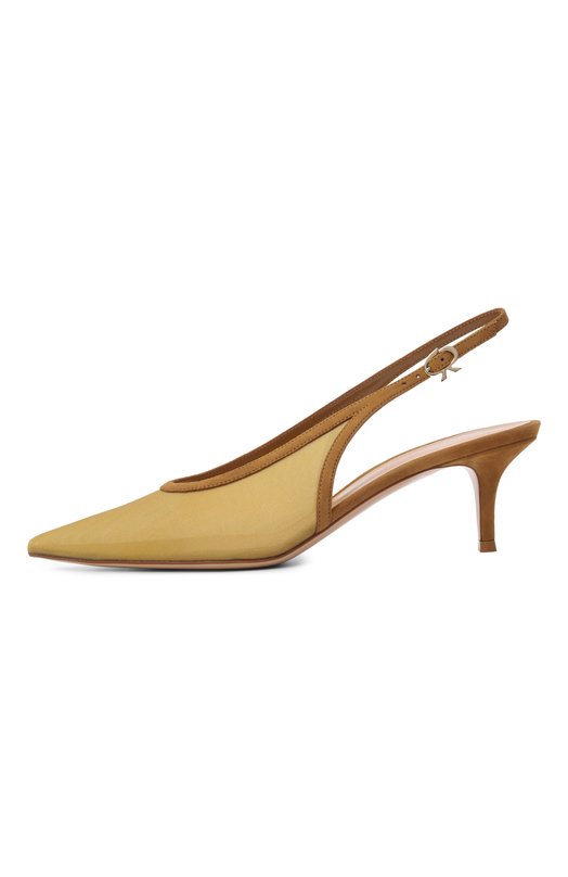 Комбинированные туфли Robbie 55 Gianvito Rossi G95587.55RIC.0XCD0RD Коричневый  G95587.55RIC.0XCD0RD Фото 4