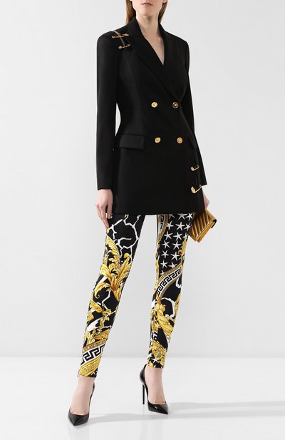 Легинсы с принтом VERSACE разноцветного цвета по цене 105000 руб., арт. A83568/A231040, фото 2 Легинсы с принтом VERSACE, арт. A83568/A231040, фото 2