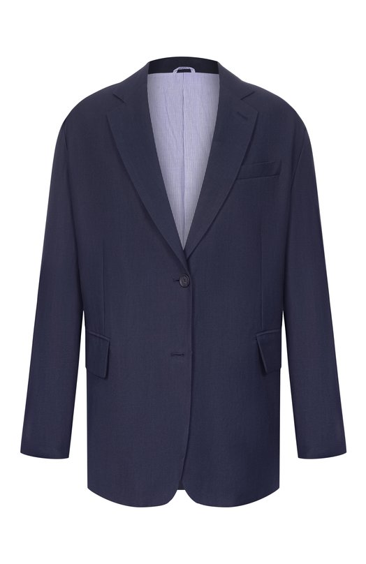 Жакет из вискозы и льна Brunello Cucinelli MH1267273 Синий MH1267273