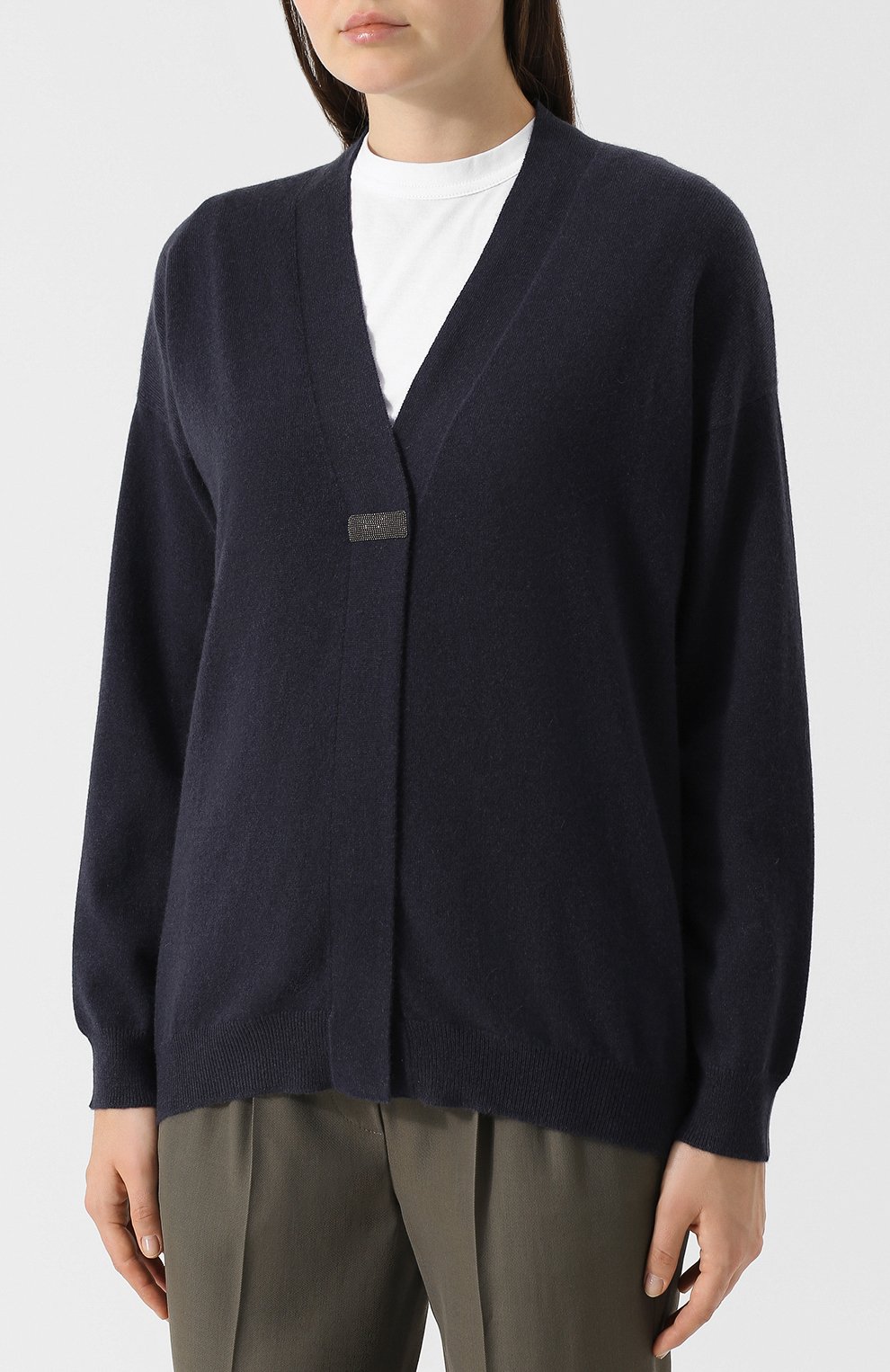 Однотонный кашемировый кардиган BRUNELLO CUCINELLI, арт. M12146206, фото 3