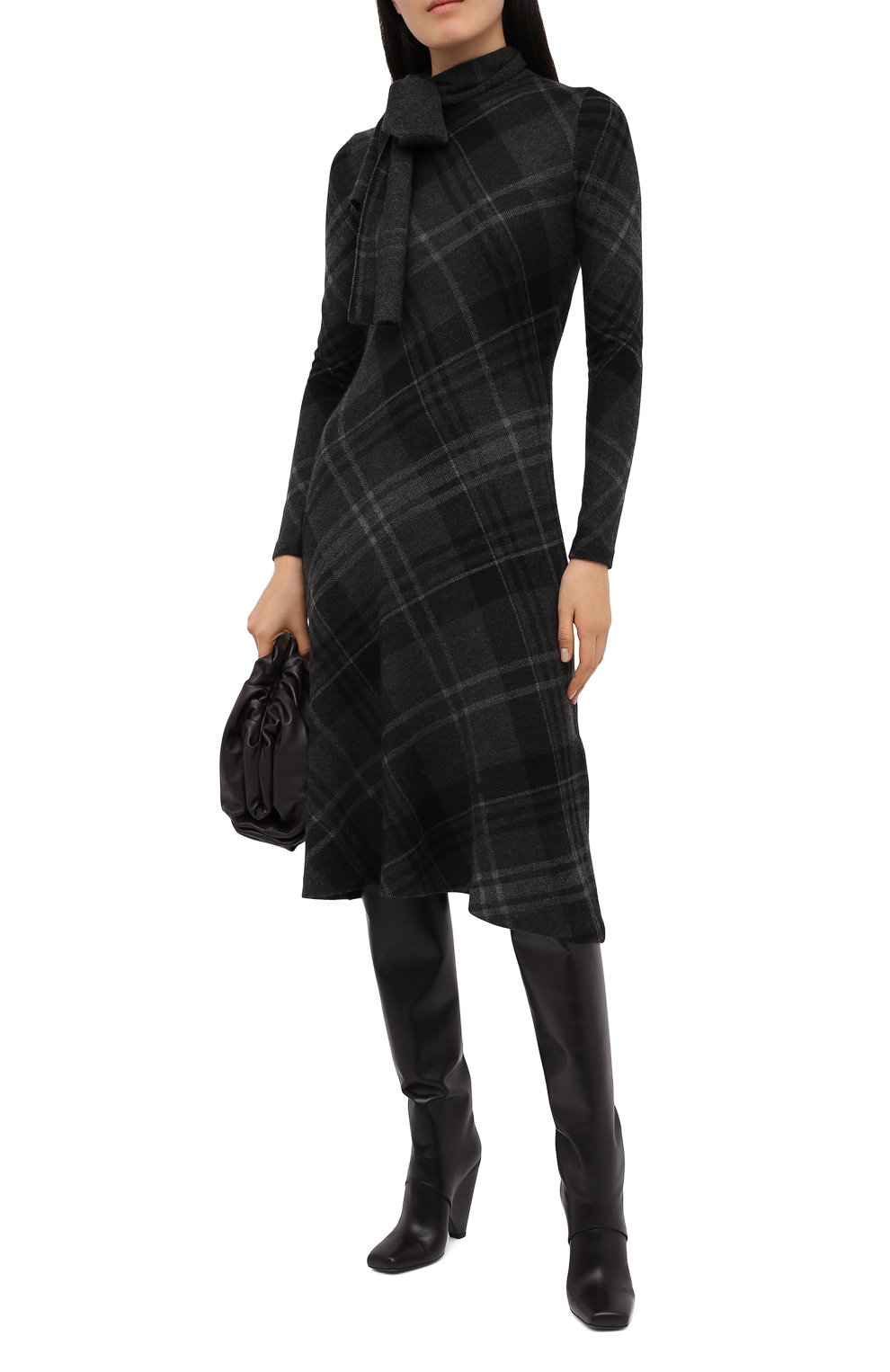 Кашемировое платье RALPH LAUREN темно-серого цвета по цене 428500 руб., арт. 290820300, фото 2 Кашемировое платье RALPH LAUREN, арт. 290820300, фото 2