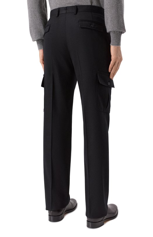 Шерстяные брюки-карго MVST M25.1MM.T412/981 Чёрный  M25.1MM.T412/981 Фото 4