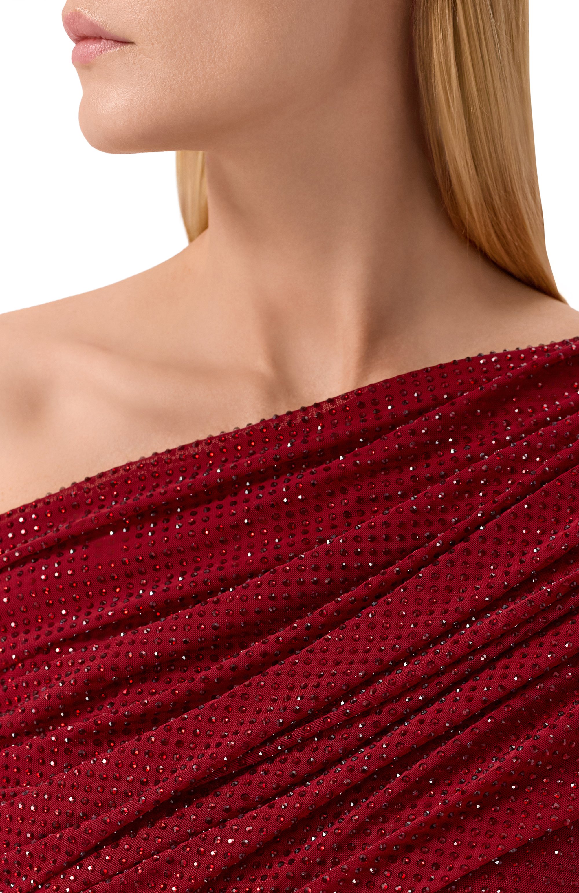 Платье с отделкой стразами SELF-PORTRAIT, арт. RS26002MBU, фото 4