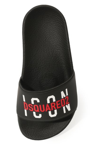 Шлепанцы DSQUARED2 черного цвета по цене 11650 руб., арт. 72412 VAR.1/28-35, фото 4 Шлепанцы DSQUARED2, арт. 72412 VAR.1/28-35, фото 4