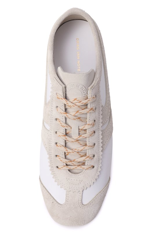 Кожаные кеды Dries Van Noten 011721-117-001 Бежевый  011721-117-001 Фото 6