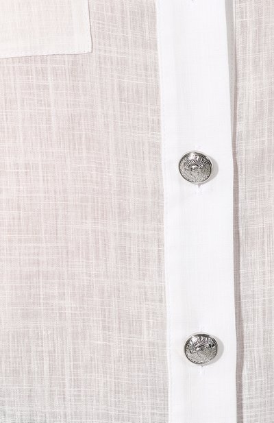 Рубашка из смеси хлопка и льна BALMAIN, арт. RF12210/C087, фото 5
