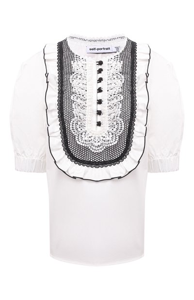 Хлопковая блузка SELF-PORTRAIT, арт. SS21-022T, фото 1