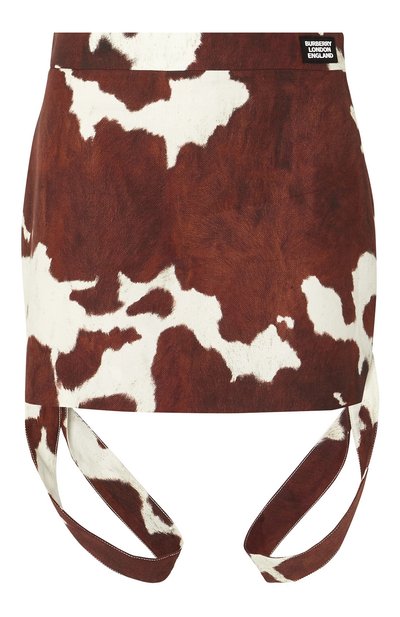 Женская юбка из смеси хлопка и льна BURBERRY, арт. 4560527