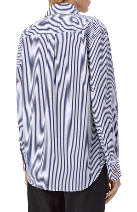 Хлопковая рубашка Bottega Veneta 838420/V2FB0 Синий  838420/V2FB0 Фото 4