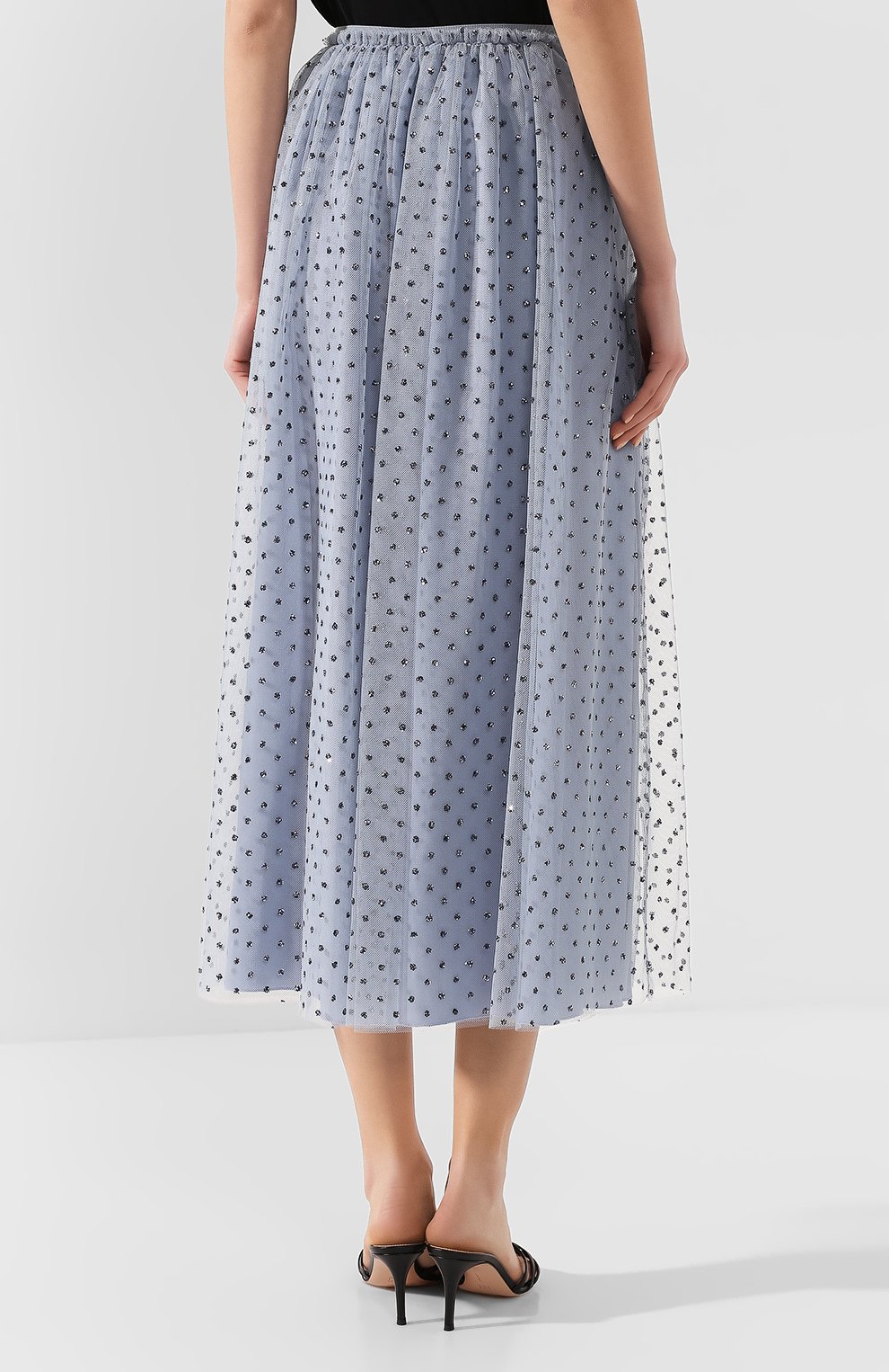 Юбка-миди REDVALENTINO голубого цвета по цене 79450 руб., арт. TR3RA380/4RL, фото 4 Юбка-миди REDVALENTINO, арт. TR3RA380/4RL, фото 4