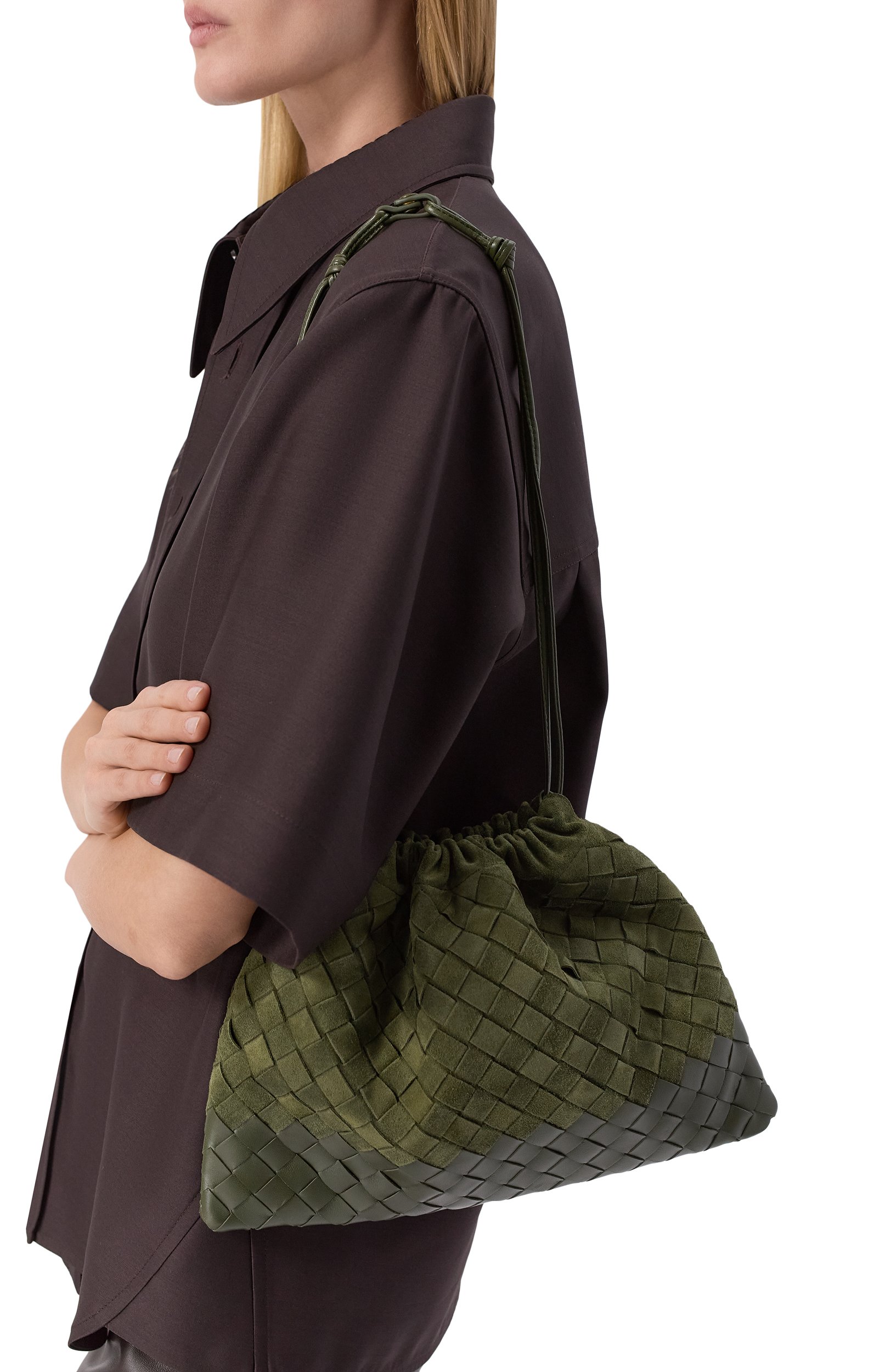 Сумка dustbag BOTTEGA VENETA зеленого цвета по цене 288500 руб., арт. 796728/V6TW0, фото 2 Сумка dustbag BOTTEGA VENETA, арт. 796728/V6TW0, фото 2