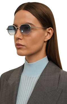 Женские солнцезащитные очки SATO EYEWEAR голубого цвета, арт. TIMIR/S501 | Фото 2 (Нос: Не проставлено; Региональные ограничения белый список (Axapta Mercury): Не проставлено; Тип очков: С/з; Кросс-КТ: С/з-унисекс; Материал: Металл; Очки форма: Прямоугольные; Оптика Гендер: оптика-унисекс)