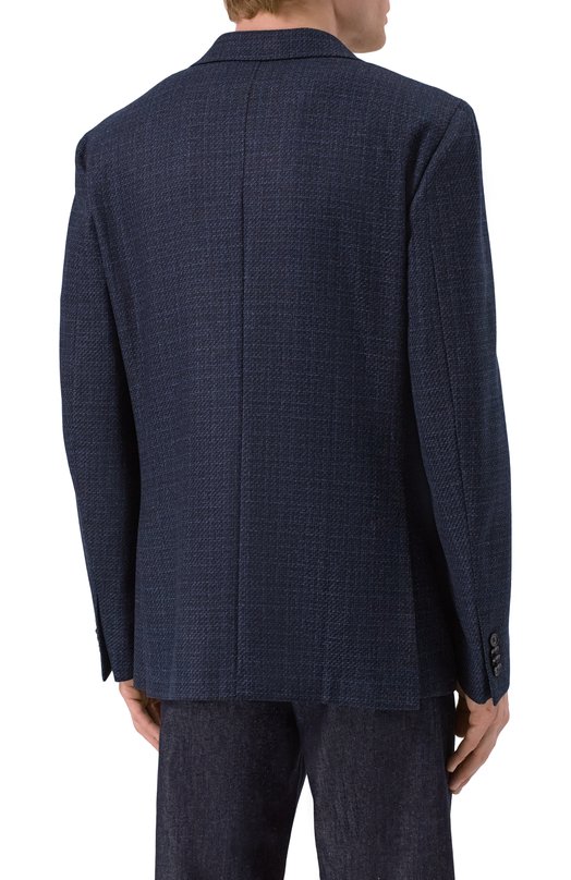 Шерстяной пиджак Zegna R850713/1D7SG0 Синий  R850713/1D7SG0 Фото 5