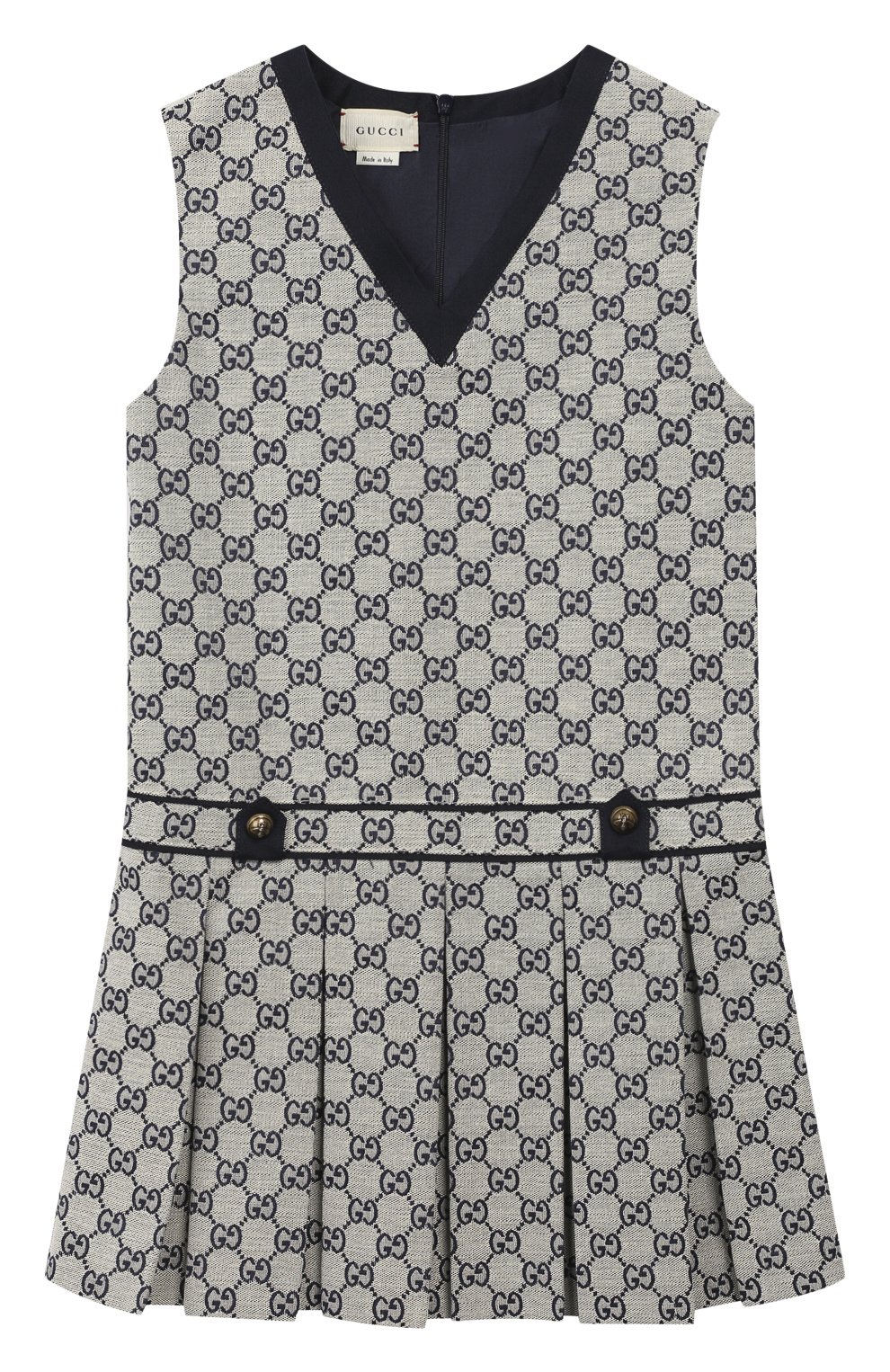 Хлопковый сарафан GUCCI бежевого цвета по цене 79250 руб., арт. 571285/XWAE2, фото 1 Хлопковый сарафан GUCCI, арт. 571285/XWAE2, фото 1