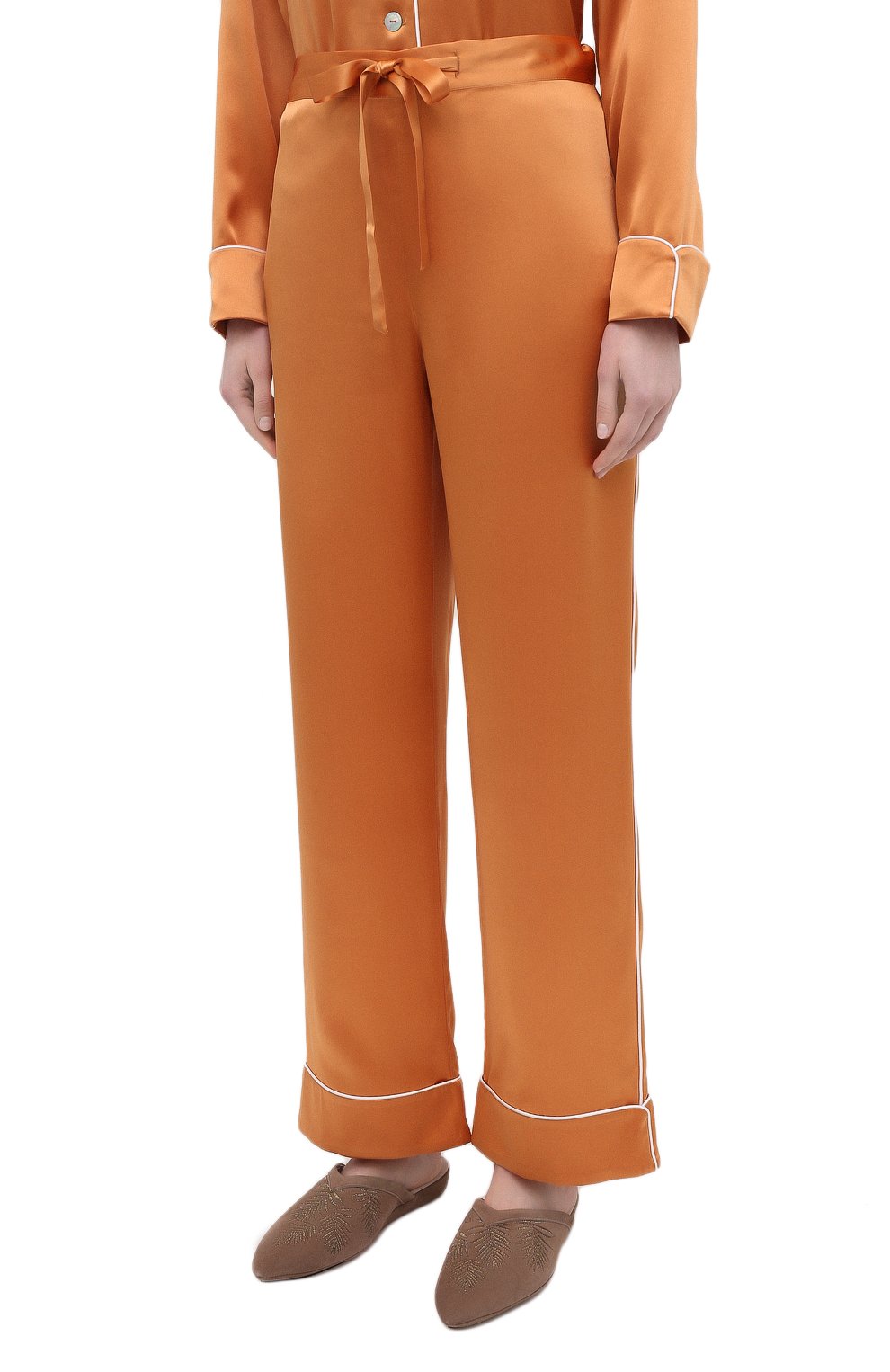 Шелковая пижама OLIVIA VON HALLE оранжевого цвета по цене 62450 руб., арт. PS2113, фото 4 Шелковая пижама OLIVIA VON HALLE, арт. PS2113, фото 4