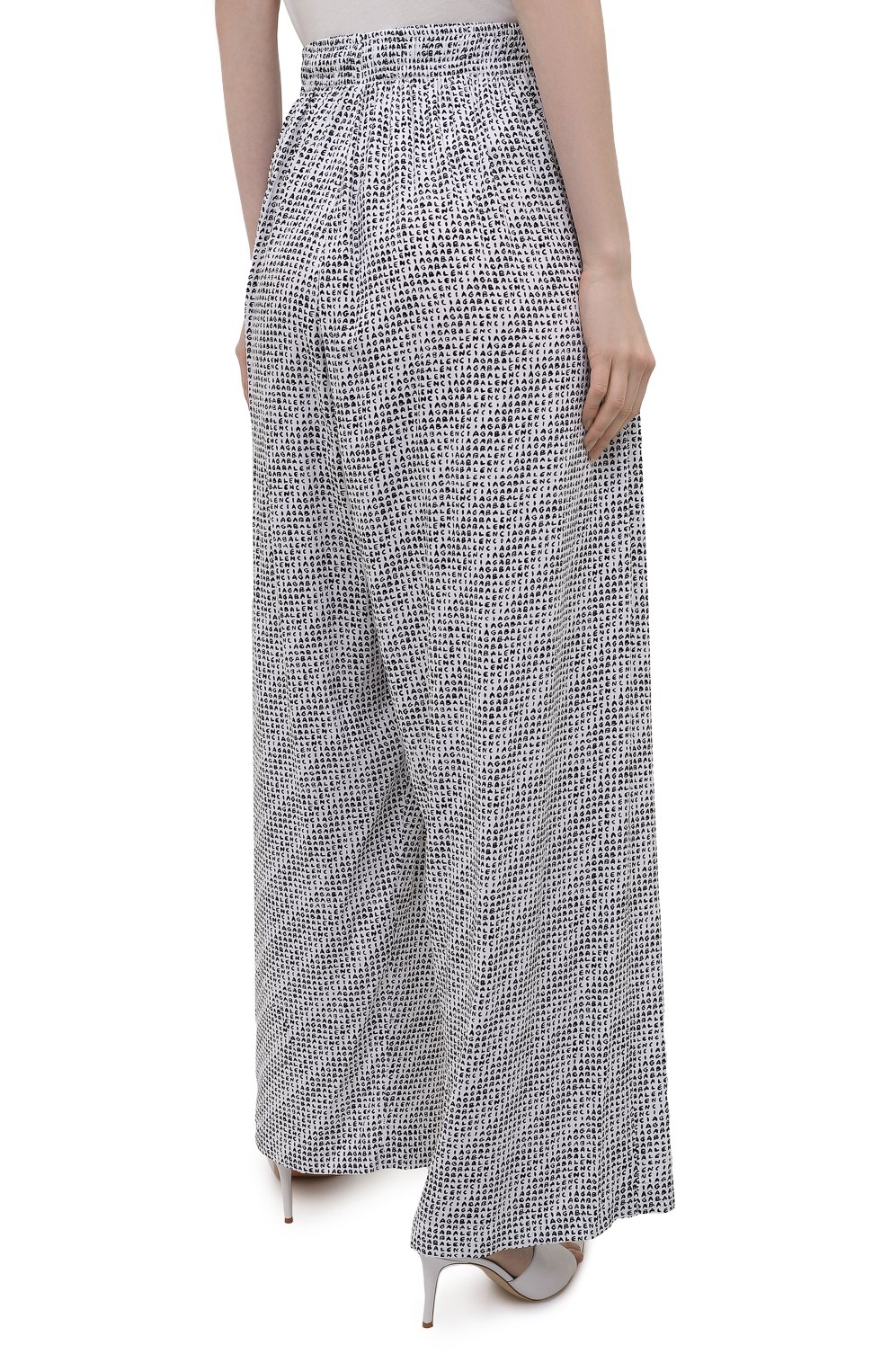 Брюки из вискозы BALENCIAGA черно-белого цвета по цене 86300 руб., арт. 658901/TKL44, фото 4 Брюки из вискозы BALENCIAGA, арт. 658901/TKL44, фото 4