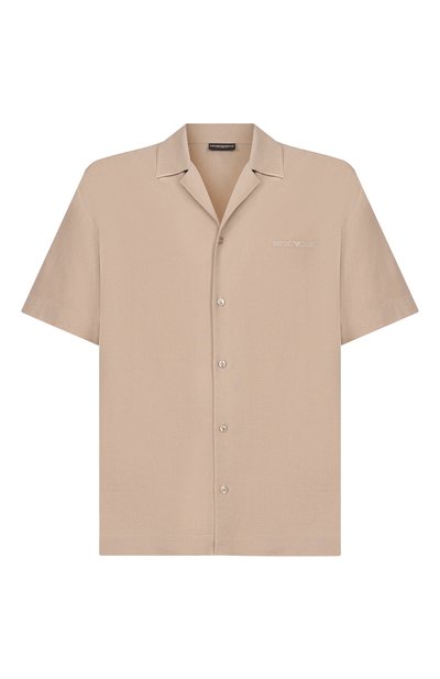 Мужская рубашка изо льна и вискозы EMPORIO ARMANI, арт. EM000593/AF20590