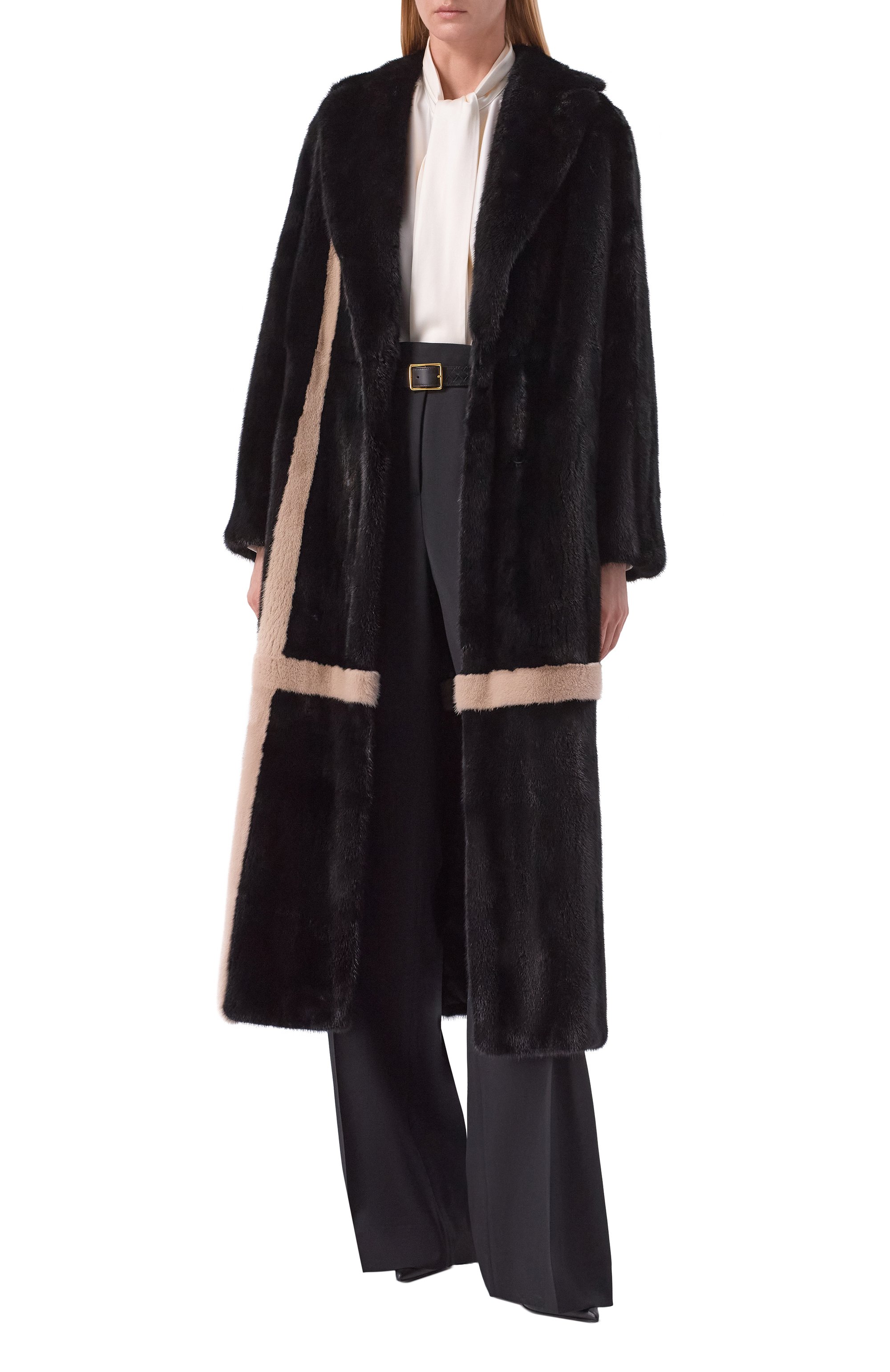 Шуба из норки KITON черного цвета по цене 3955000 руб., арт. D62683K0538F, фото 2 Шуба из норки KITON, арт. D62683K0538F, фото 2
