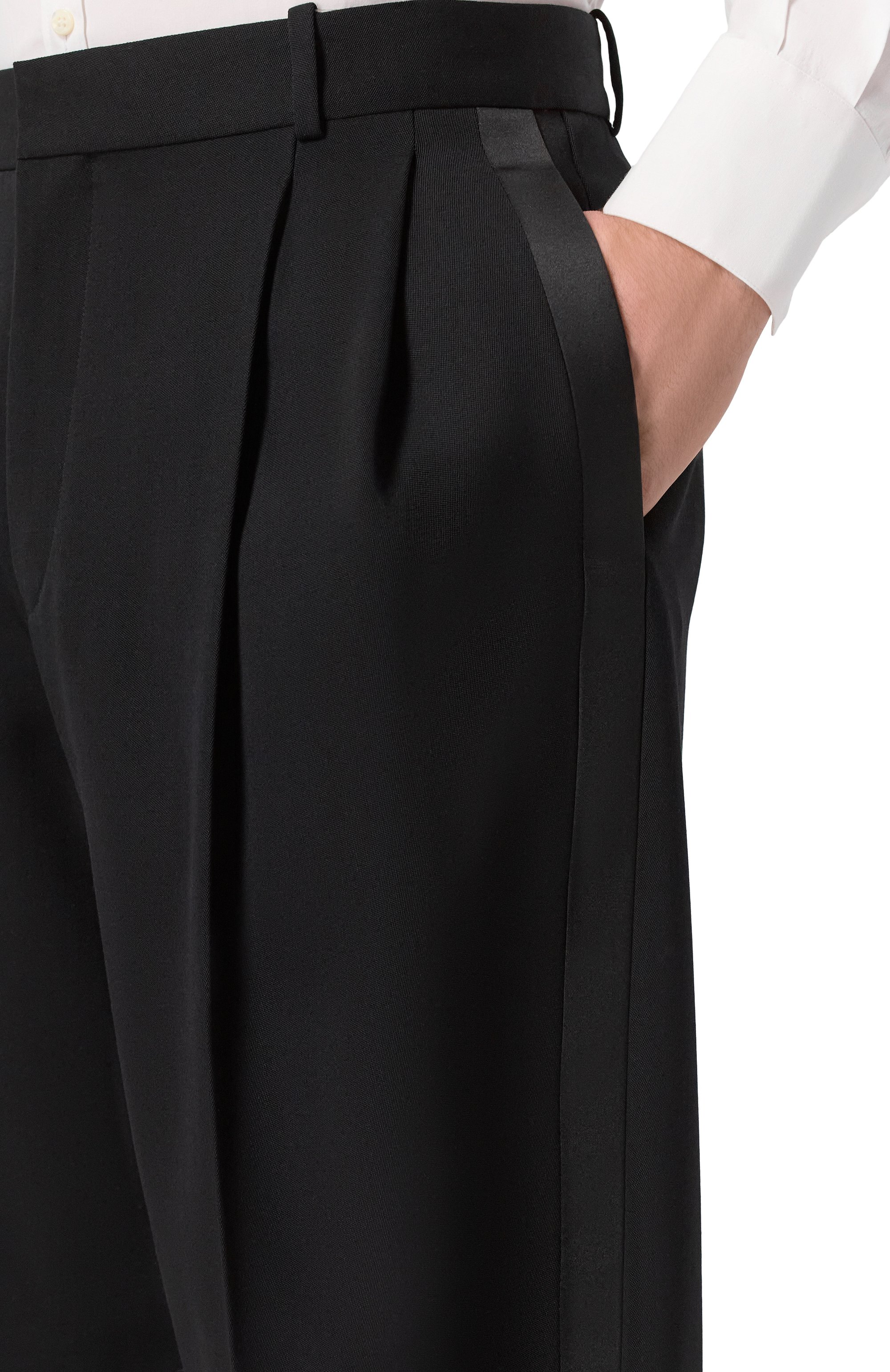 Шерстяные брюки SAINT LAURENT, арт. 805914/Y7E63, фото 5