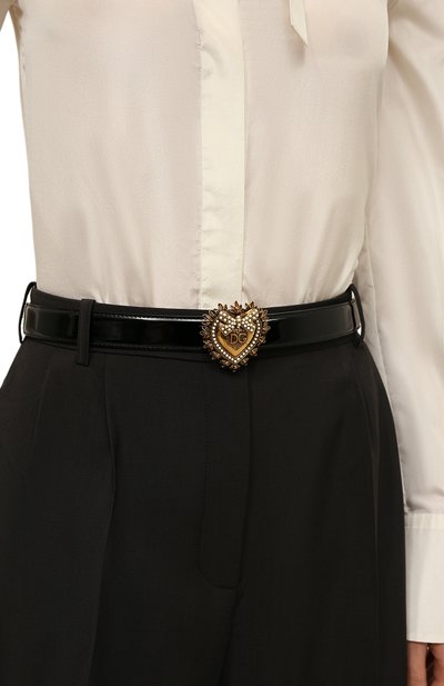 Кожаный ремень DOLCE & GABBANA черного цвета по цене 53350 руб., арт. BE1352/A1037, фото 2 Кожаный ремень DOLCE & GABBANA, арт. BE1352/A1037, фото 2