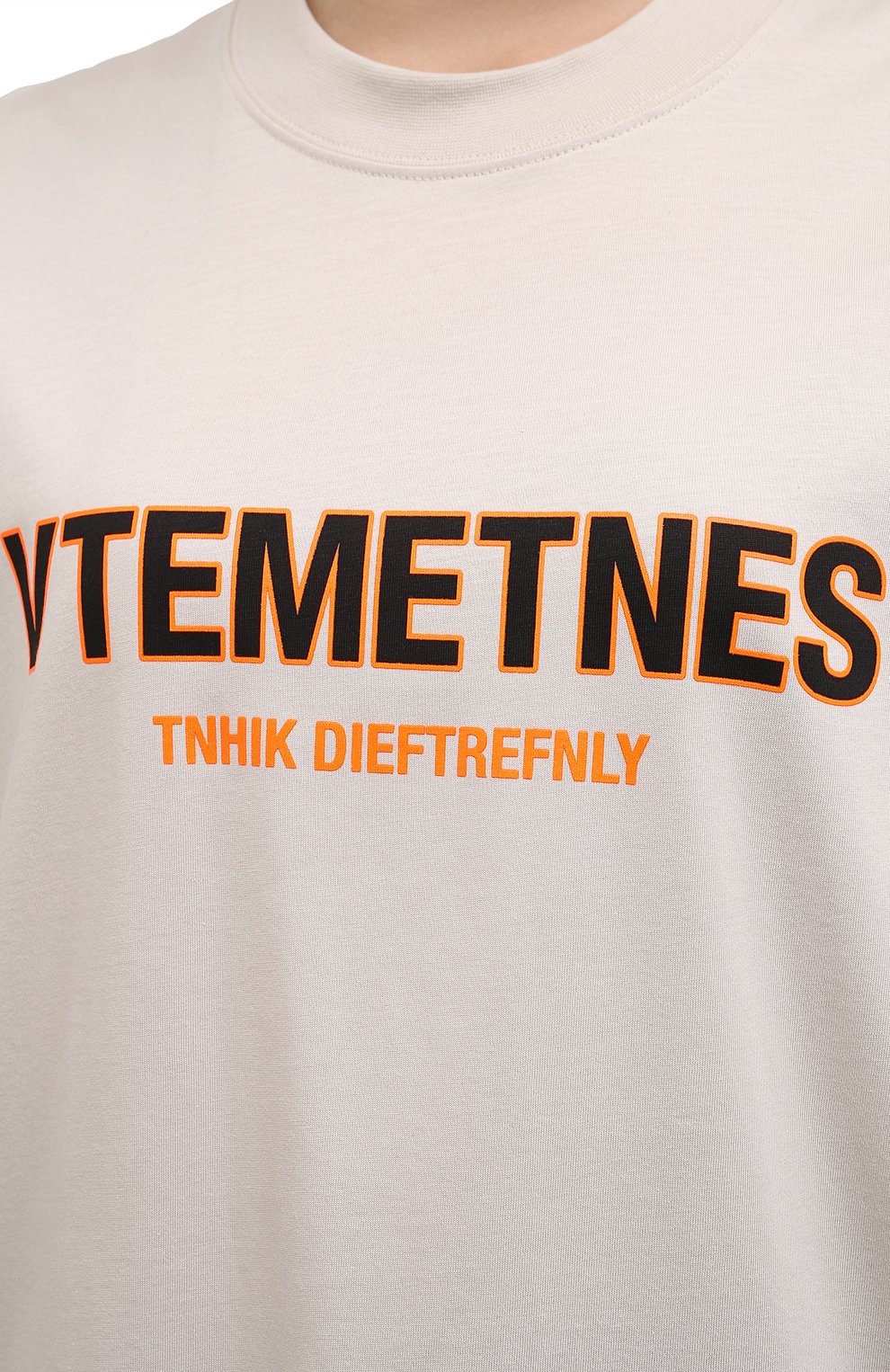 Хлопковая футболка VETEMENTS, арт. UE52TR170W 1611/W, фото 5