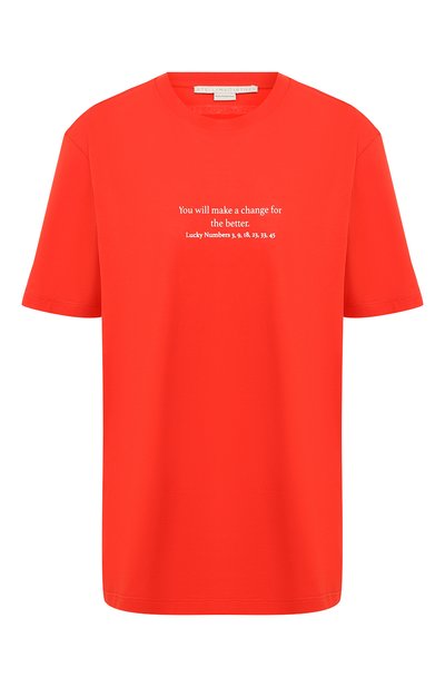 Женская хлопковая футболка STELLA MCCARTNEY, арт. 381701/SMW82