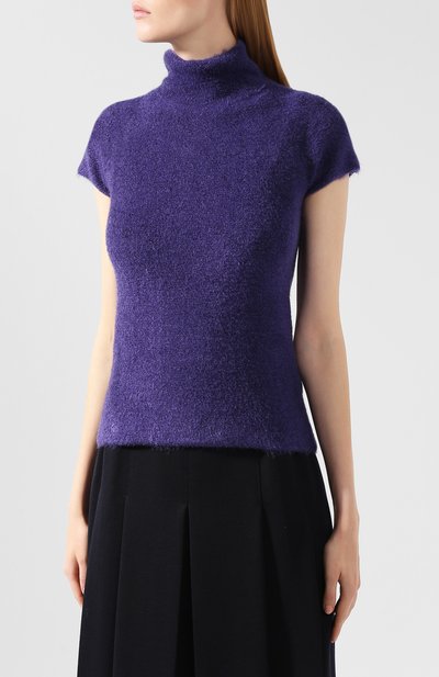 Топ из вискозы GIORGIO ARMANI сиреневого цвета по цене 57950 руб., арт. 6GAMA4/AMA9Z, фото 3 Топ из вискозы GIORGIO ARMANI, арт. 6GAMA4/AMA9Z, фото 3