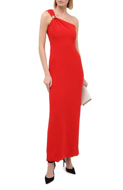 Шелковое платье VERSACE красного цвета по цене 311000 руб., арт. A87523/A217281, фото 2 Шелковое платье VERSACE, арт. A87523/A217281, фото 2