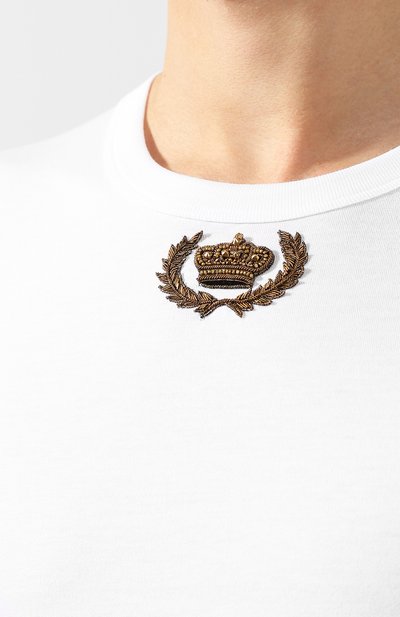 Хлопковая футболка с вышивкой DOLCE & GABBANA, арт. G8IV0Z/G7QJR, фото 5