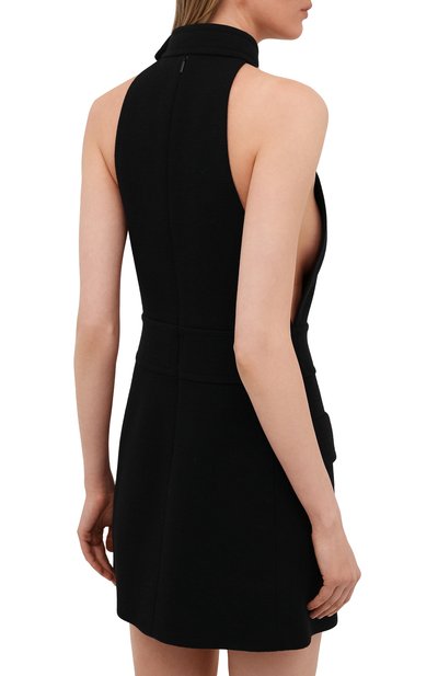 Шерстяное платье SAINT LAURENT черного цвета по цене 197000 руб., арт. 658306/Y288V, фото 4 Шерстяное платье SAINT LAURENT, арт. 658306/Y288V, фото 4